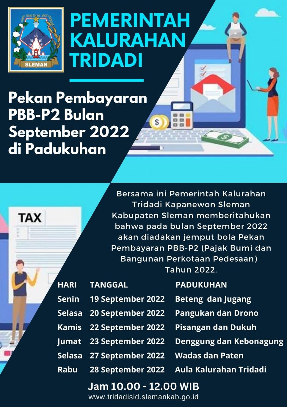 Pekan Pembayaran PBB-P2 Bulan September 2022