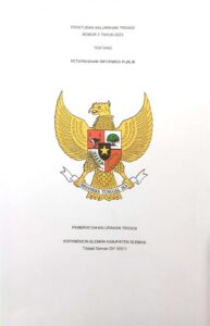 Peraturan Kalurahan Tridadi Nomor 2 Tahun 2023 tentang Keterbukaan Informasi Publik